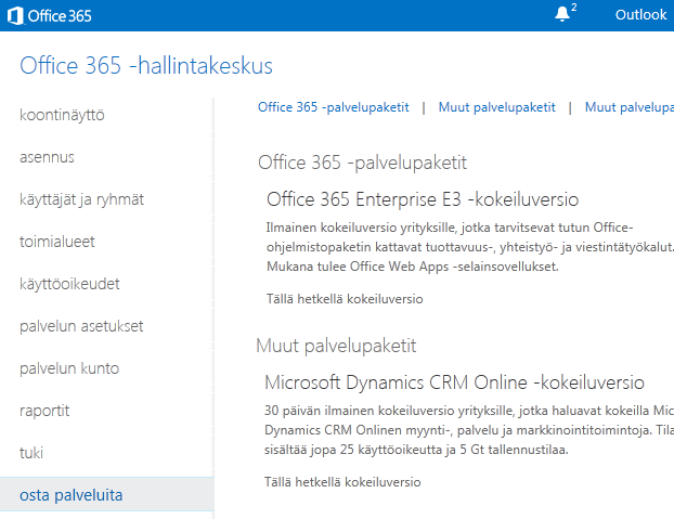 Office365_CRM_kokeiluversio